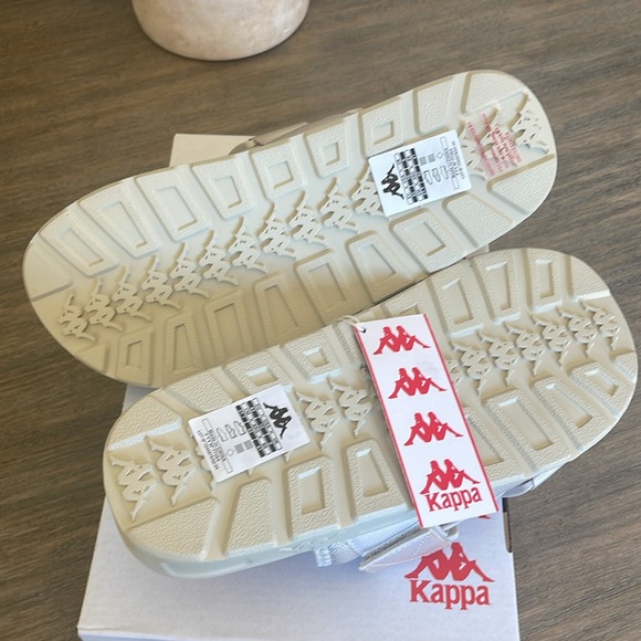 NIB KAPPA UNISEX 222 BANDA MITEL 1 CHUNKY SOLE SLIDES BEIGE OFFWHITE EU43 SIZE10 - Picture 11 of 13